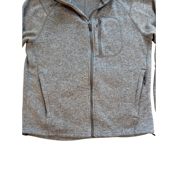 Avalanche Men's Fleece Size Large Gray Heathered Full Zip Pockets Adjustable Bot - Picture 5 of 10